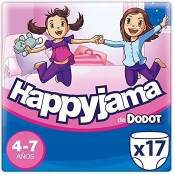 Dodot Happyjama Pañales niña, 4 a 7 años, 17 uds