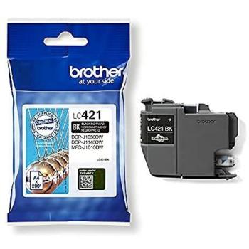 Brother LC421BK Cartucho original de tinta para las impresoras MFCJ1010DW y DCPJ1050DW, Duración estimada: hasta 200 páginas