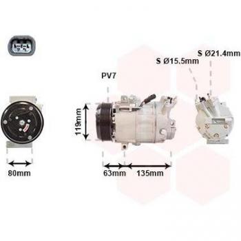 Compresor de aire acondicionado VAN WEZEL 4300K389