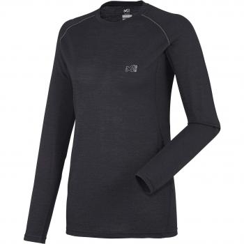 Millet LD C Wool Blend 150 LS Camiseta Interior para Mujer, Mujer, Color Negro, tamaño FR : L