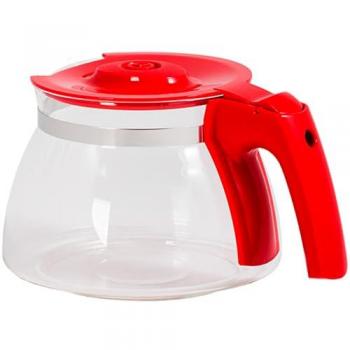 Jarra de vidrio Melitta Enjoy II 1.25L Negra/Roja para cafetera
