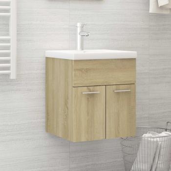 Mueble de baño con lavabo integrado en roble Sonoma