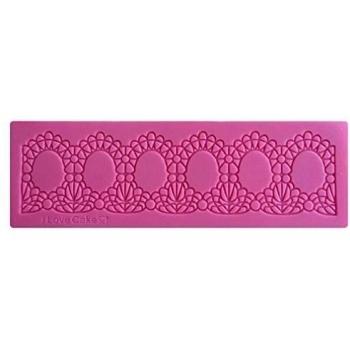 LYNCH diseño de la flor del cordón de moldes de silicona 3D Comedor Bar antiadherente del molde de gelatina de chocolate,Rosa