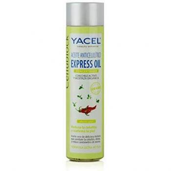 Yacel Cellublock Express Oil, Aceite Anticelulítico Reafirmante y Reductor Concentrado, Efecto Calor, 150 Ml