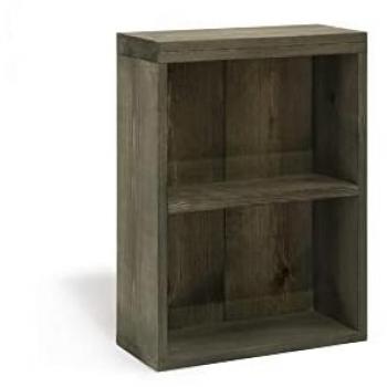 DECOWOOD - Mesita auxiliar de madera maciza en tono verde, dimensiones 60x40cm, hecha a mano en España