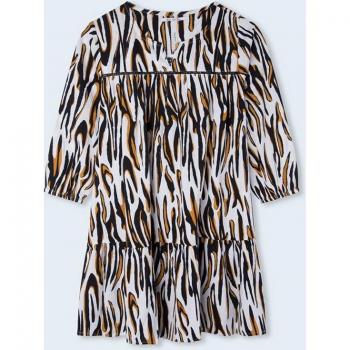 Vestido de niña multicolor con estampado animal print de Pepe Jeans