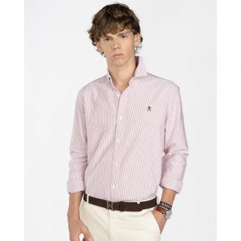 Camisa Hombre Harper & Neyer a Rayas Burdeos