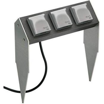 Albert Leuchten 4403 Power Strip with Grounding, 3 Outlets