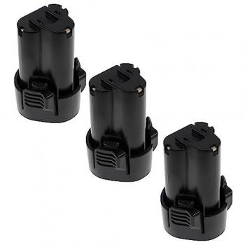 Batería EXTENSILO 3x Compatible con Makita Softshell 10,8 V para Chaqueta Calefactora STEXMR051 (2500 mAh, Li-Ion, 10,8 V)