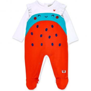 Pelele de bebé niña larga Tuc Tuc con volantes y estampado frontal Frutti