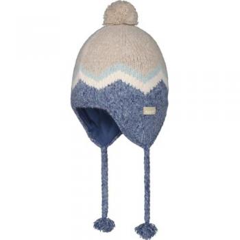 Barts Lotey Blue Peruvian Knit Beanie - One Size for Women