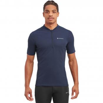 Montane Men's Dart Nano Half Zip Short Sleeve T-Shirt Eclipse Blue