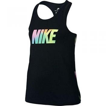Nike G NSW Rainbow Brush Camiseta, Niñas, Negro, L