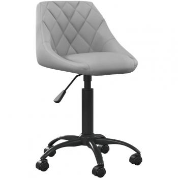 Silla de Oficina con Terciopelo Gris