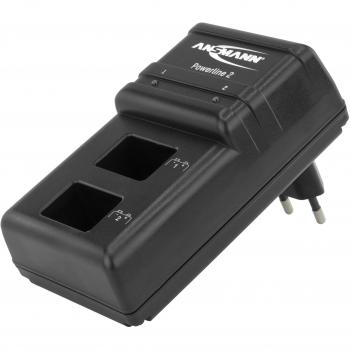 Ansmann Powerline - Cargador rápido  2 para 1, 2 baterías NiMH/NiCd de 9V