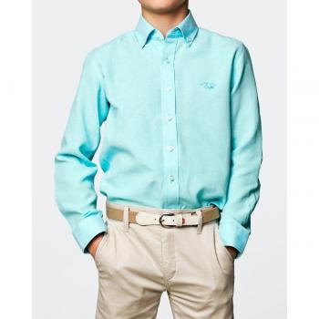 Camisa Spagnolo de niño Oxford cuello botón lisa