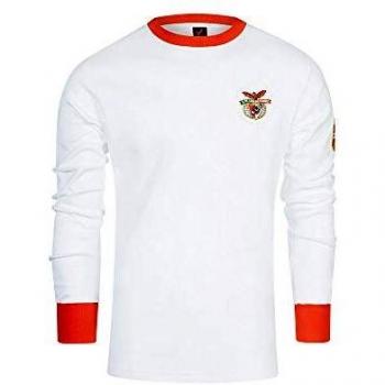 Benfica Eusébio Ballon D'or Jersey 1965 Long Sleeve, Hombre, White/Red, XL