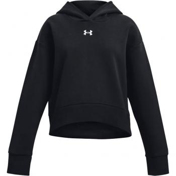 Under Armour Girls Rival Fleece Crop Hoodie - Youth Large (150-160CM) - Black