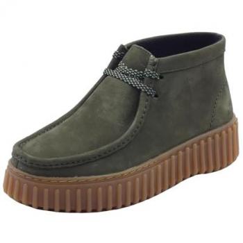 Clarks Women's Torhill Moss Dark Green Nubuck Boots
