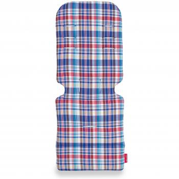 Maclaren colchoneta universal para asiento - Broken Madras, Accesorio de doble cara fácil de poner y quitar en todas las sillas de paseo tipo paraguas, Transpirable y lavable en lavadora