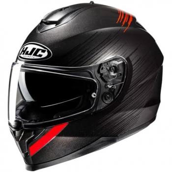 HJC Casco Integral C70N Sway MC1 Gris-Negro, Negro Rojo