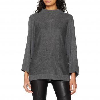 Vila Clothes Viventine Knit 7/8 Top/TB, suéter para Mujer, Gris Dark Grey Melange, 38