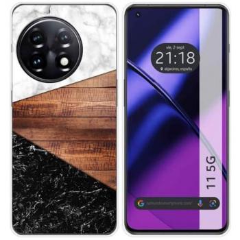 Funda de Silicona para OnePlus 11 5G con Diseño de Mármol y Dibujos