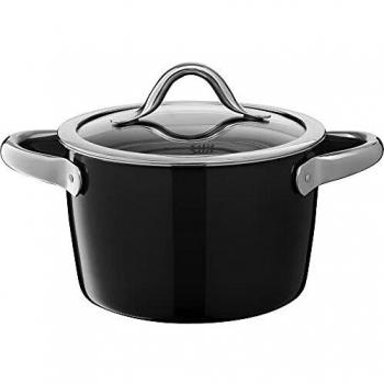 Silit Vitaliano Olla Baja, Cerámica, Negro, 18 cm