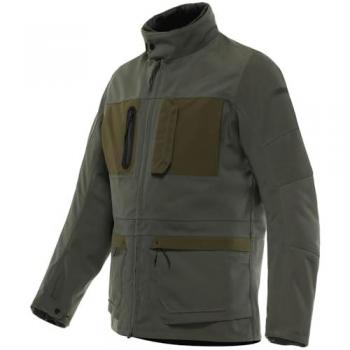 Chaqueta de moto de hombre Dainese Lambrate Absøluteshell Pro, textil impermeable, color verde, talla 56