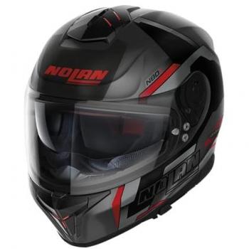 Casco Integral Nolan N80-8 Wanted N-Com Negro-Rojo