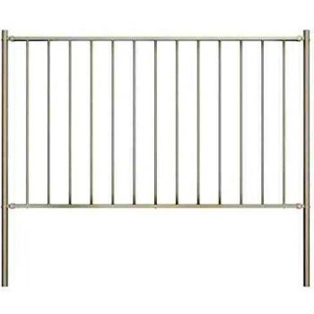 vidaXL Fence Panel with Posts Powder-coated Steel 1.7x1 m White