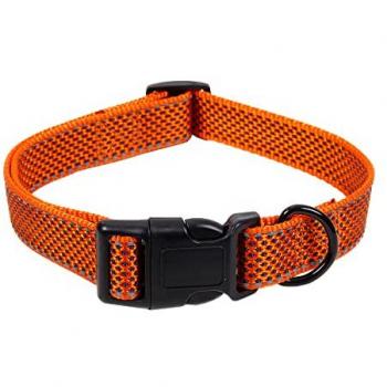 Collar Reflectante Naranja para Perros - Medidas 1,5 x 30-45 cm (S) - Hasta 12 kg