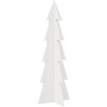 Árbol de Navidad de adorno madera maciza pino blanco 112 cm