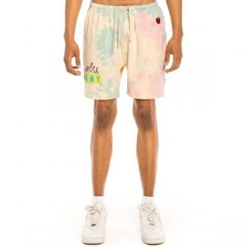 Grimey Trespass Unisex Beige Tie-Dye Sports Shorts