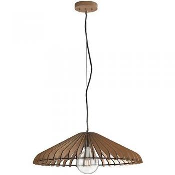 Lámpara Colgante Calder de Madera con Cuerda Textil 1 Ampoule 50x13.5cm