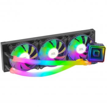 Mars Gaming ML-ULTRA360 Kit de Refrigeración Líquida CPU, TDP 650W, Espejo Infinito ARGB, 3 Ventiladores Silenciosos FDB 120mm ARGB,