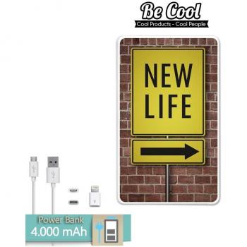 Becool® - Batería Externa Power Bank 4000 mah + Gratis 1 cable USB-MicroUsb