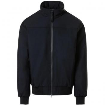 North Sails Black Polyester Bomber Jacket - XL, Removable Hood, Long Sleeve, Zip Closure, Logo in Fibers
