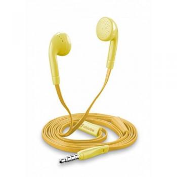 Cellularline BUTTERFLYSMARTY Dentro de oído Binaurale Alámbrico Amarillo - Auriculares