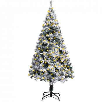 Flocked Snow Green 120 cm Pre-lit Artificial Christmas Tree