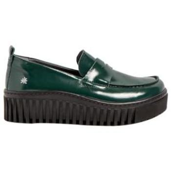 Mocasines de Piel Art 1530 Nappa Brillante Jungle para Mujer, Plataforma Casual Color Verde, Talla 41 EU