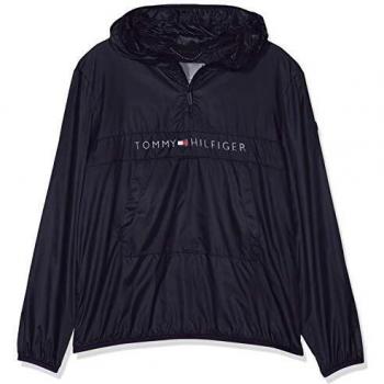 Tommy Hilfiger Unisex Pop-Over Jacket Chaqueta, Azul