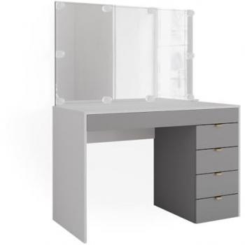 Tocador Elise Moderno 115 cm Blanco/Gris con Iluminación LED