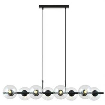 Lámpara de Suspensión Rory - Acero Negro con Recubrimiento de Polvo y Vidrio - 115x110x29 cm