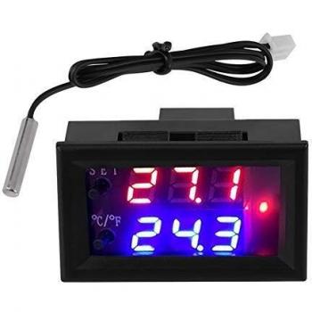 DC 12V termostato controlador de temperatura digital multiusos con sensor