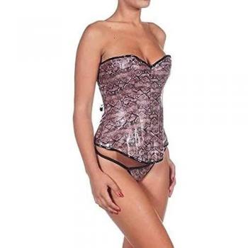 Erotic Cocodrilo, Corsé para Mujer, Morado, S