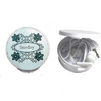 Auriculares in-ear en una caja personalizada con Smedley