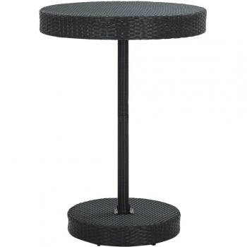 vidaXL Garden Table Black 75.5x106 cm Poly Rattan
