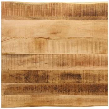 Tablero de mesa borde natural madera maciza mango 40x40x3,8 cm