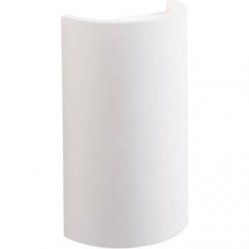 Aplique de yeso blanco para pared interior con 2 bombillas, diámetro de 16 cm